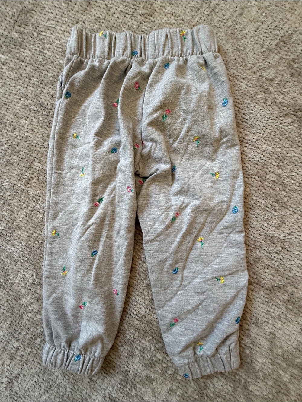 Pink Lemon Girls 3T Gray Floral Embroidered Sweatshirt Jogger Set - Picture 7 of 8